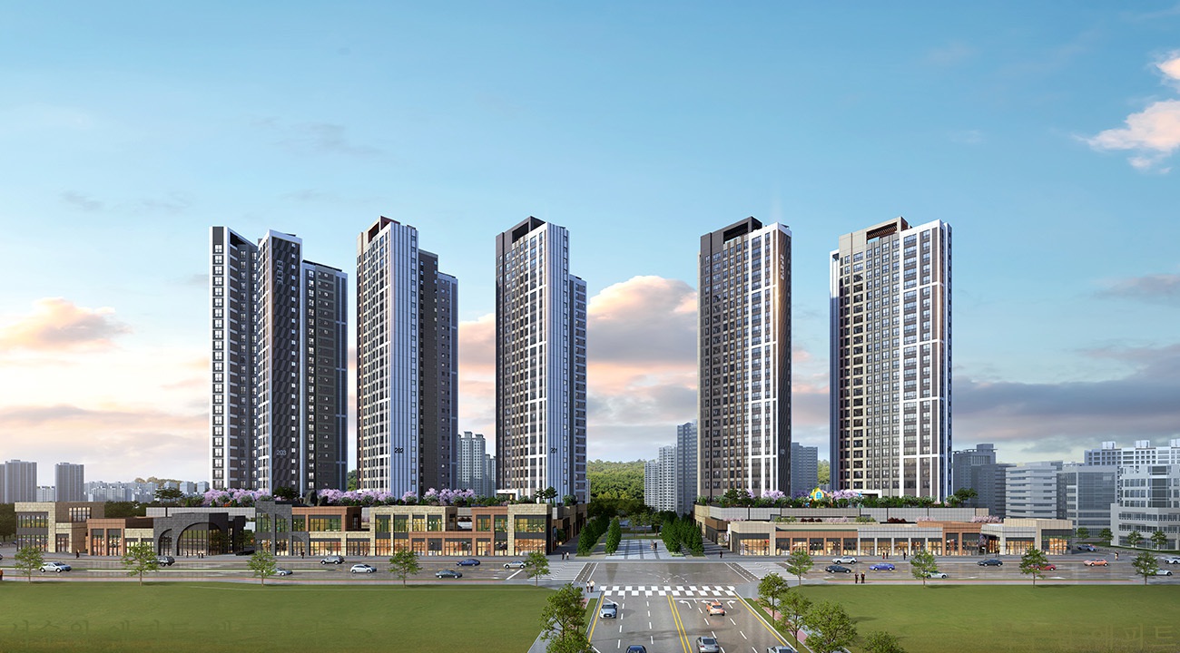 서수원 에피트 센트럴마크 외부 투시도 및 단지 경관 디자인